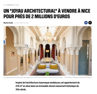 Appartement de Luxe à Nice, un bijou architectural sur la Côte d'Azur !