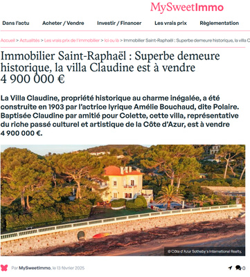 Villa Claudine : Une villa Belle-Époque pieds dans l’eau à Saint-Raphaël